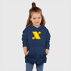 Толстовка детская хлопковая Знак X, цвет: тёмно-синий — фото 2