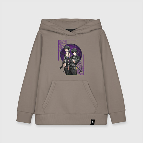 Детская толстовка-худи Wuthering Waves - Rover / Утренний латте – фото 1