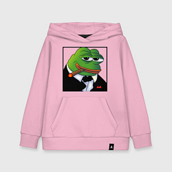 Толстовка детская хлопковая Пепе буржуй в смокинге, цвет: светло-розовый