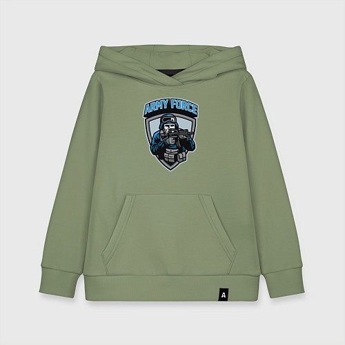 Детская толстовка-худи Army force / Авокадо – фото 1