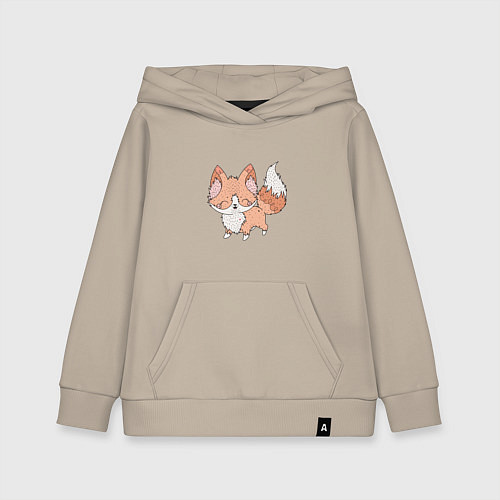 Детская толстовка-худи Лисичка Фокс / Миндальный – фото 1