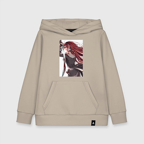 Детская толстовка-худи Реинкарнация безработного Бореас Грейрат / Миндальный – фото 1