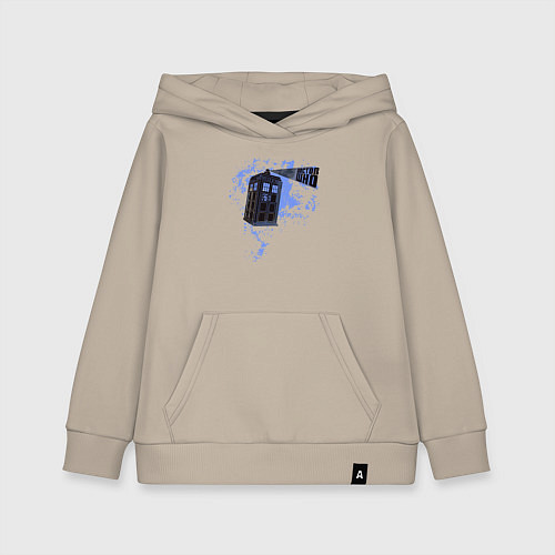Детская толстовка-худи Полёт тардиса / Миндальный – фото 1