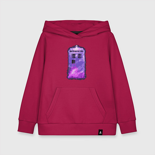 Детская толстовка-худи Violet tardis / Маджента – фото 1