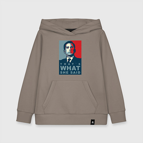 Детская толстовка-худи Thats what she said - the office / Утренний латте – фото 1