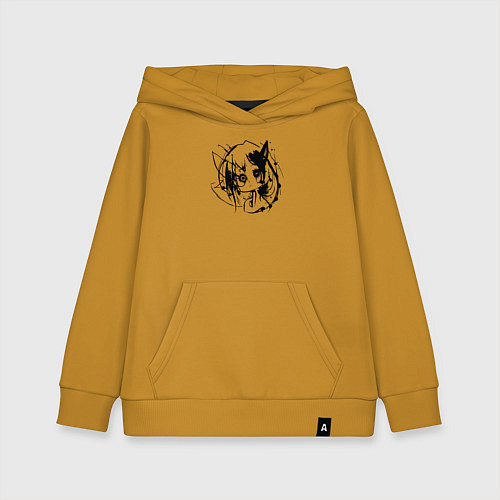 Детская толстовка-худи Тёмное зеркало души / Горчичный – фото 1