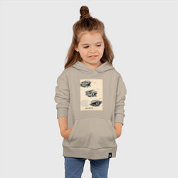 Толстовка детская хлопковая Автомобиль Jaguar, цвет: миндальный — фото 2