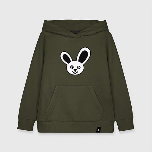 Детская толстовка-худи Токсичный заяц / Хаки – фото 1