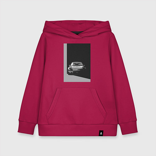 Детская толстовка-худи Porsche 911 легендарный автомобиль / Маджента – фото 1