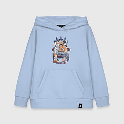 Детская толстовка-худи One piece дым smoke