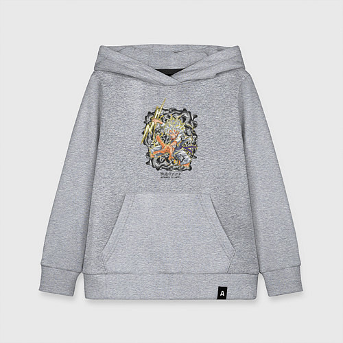 Детская толстовка-худи One piece молния Moncey D Luffy / Меланж – фото 1