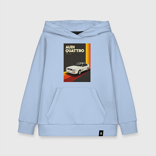 Детская толстовка-худи Audi Quattro автомобиль / Мягкое небо – фото 1