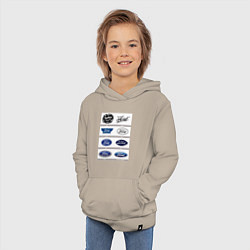 Толстовка детская хлопковая Ford логотип, цвет: миндальный — фото 2