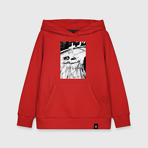 Детская толстовка-худи Mazda RX-7 гоночный стиль / Красный – фото 1