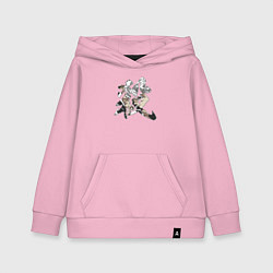 Толстовка детская хлопковая Столп Ветра Санеми Шинадзугава Клинок рассекающий, цвет: светло-розовый