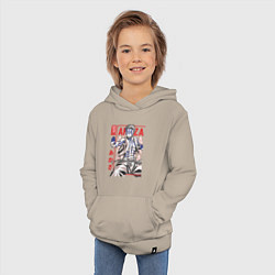 Толстовка детская хлопковая Клинок рассекающий демонов Акадза 3 Высшая Луна, цвет: миндальный — фото 2