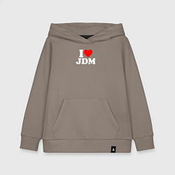 Толстовка детская хлопковая I love JDM, цвет: утренний латте