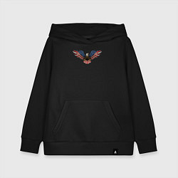 Толстовка детская хлопковая USA eagle, цвет: черный