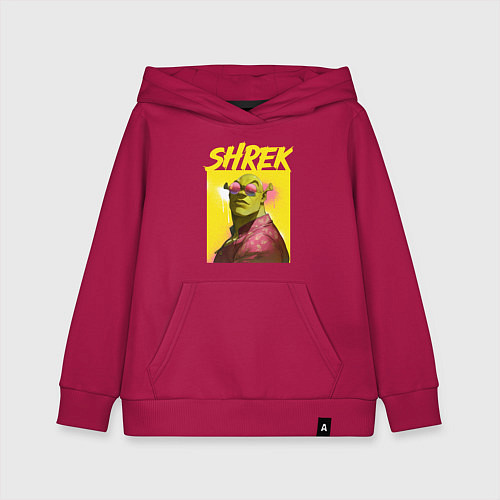 Детская толстовка-худи Гламурный Шрек / Маджента – фото 1