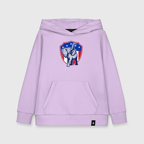 Детская толстовка-худи Elephant USA / Лаванда – фото 1