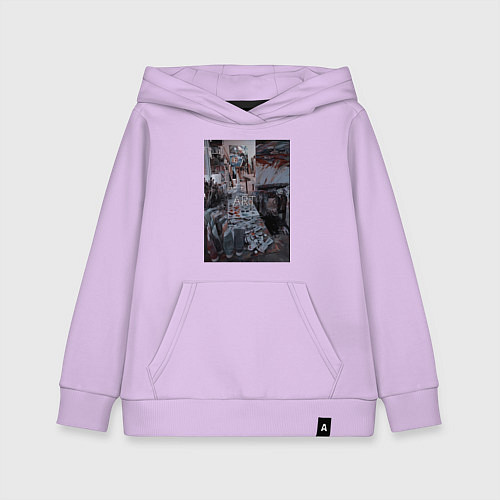 Детская толстовка-худи Художественный творческий беспорядок / Лаванда – фото 1