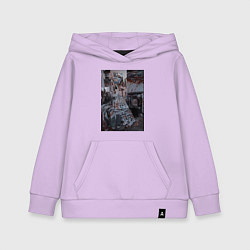Толстовка детская хлопковая Художественный творческий беспорядок, цвет: лаванда