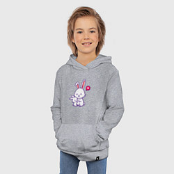 Толстовка детская хлопковая Милые зайчишки, цвет: меланж — фото 2