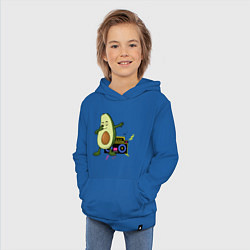 Толстовка детская хлопковая Авокадо и дискотека 90-х, цвет: синий — фото 2