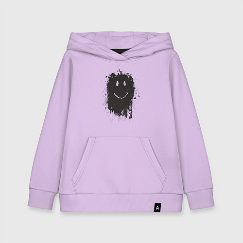 Детская толстовка-худи Смайл клякса / Лаванда – фото 1