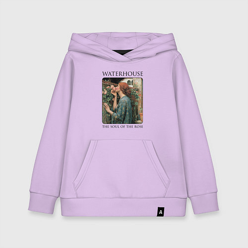 Детская толстовка-худи Джон Уильям Уотерхаус - Душа Розы / Лаванда – фото 1