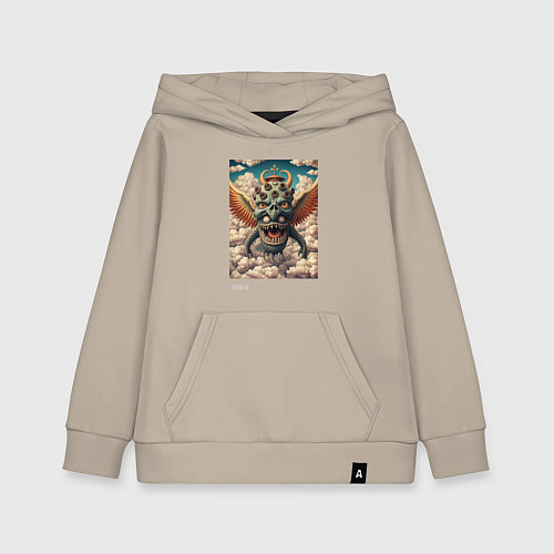 Детская толстовка-худи Крайне причудливый монстр / Миндальный – фото 1