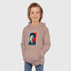 Толстовка детская хлопковая Freedurov obey, цвет: пыльно-розовый — фото 2