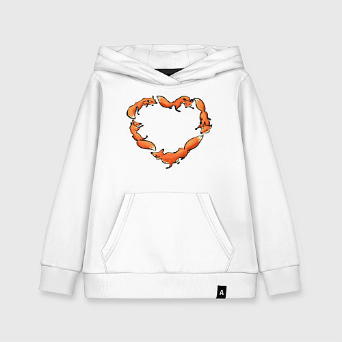 Детская толстовка-худи Лисердце / Белый – фото 1