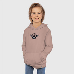 Толстовка детская хлопковая Свободные гонщики, цвет: пыльно-розовый — фото 2