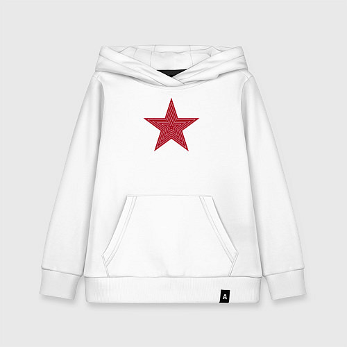 Детская толстовка-худи USSR red star / Белый – фото 1