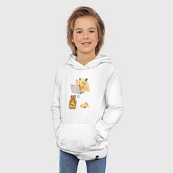Толстовка детская хлопковая Хомяки за работой - распорядок дня мем, цвет: белый — фото 2