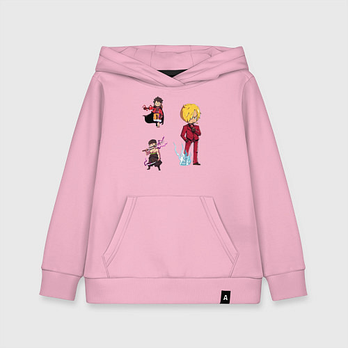 Детская толстовка-худи Ван-Пис Санджи Зоро / Светло-розовый – фото 1