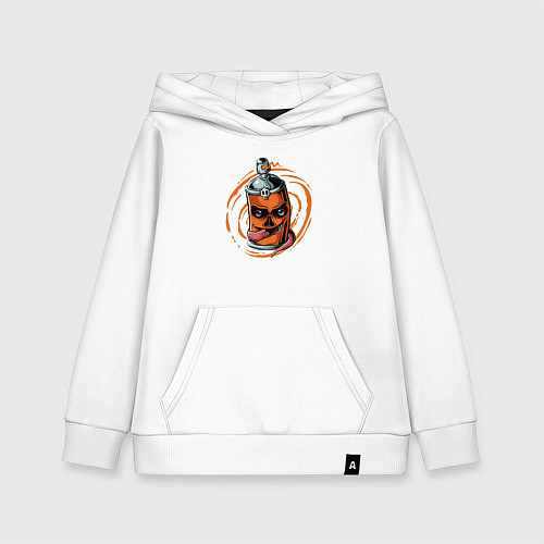 Детская толстовка-худи Граффити смайл / Белый – фото 1