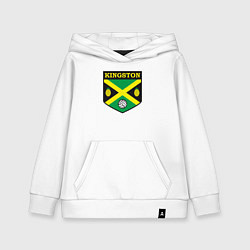 Толстовка детская хлопковая Kingston volleyball, цвет: белый