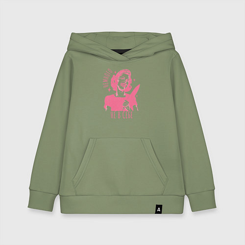 Детская толстовка-худи Немного не в себе дама / Авокадо – фото 1