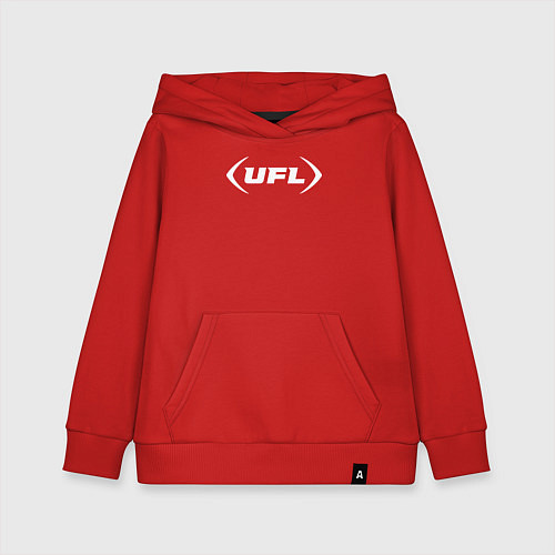 Детская толстовка-худи Ufl logo / Красный – фото 1