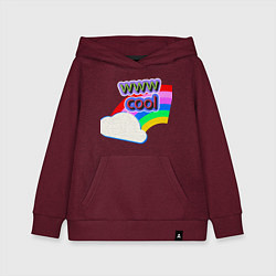 Толстовка детская хлопковая Rainbow Vibes, цвет: меланж-бордовый