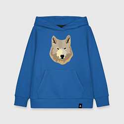 Толстовка детская хлопковая Белый волк, цвет: синий