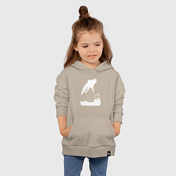 Толстовка детская хлопковая Домик и мишка, цвет: миндальный — фото 2