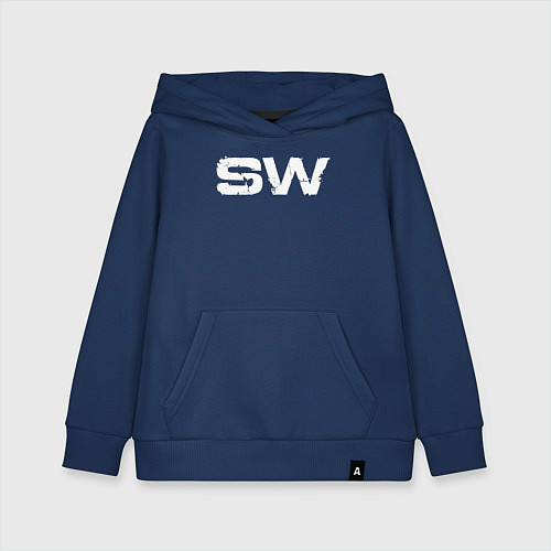 Детская толстовка-худи Street Workout OldSchool White Hoodie / Тёмно-синий – фото 1