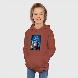 Толстовка детская хлопковая Totoro and Minecraft - collaboration, цвет: кирпичный — фото 2
