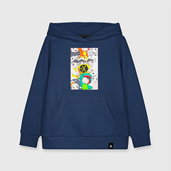 Толстовка детская хлопковая Exo в костюмах животных, цвет: тёмно-синий