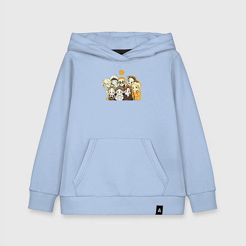 Детская толстовка-худи Exo милые персонажи / Мягкое небо – фото 1
