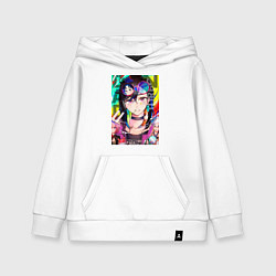 Толстовка детская хлопковая Дандадан: Момо Аясэ, цвет: белый