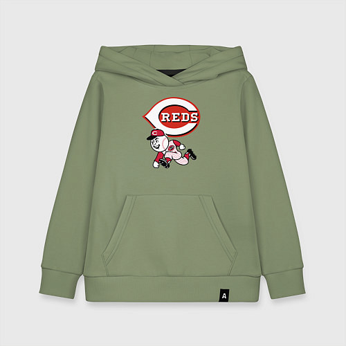 Детская толстовка-худи Cincinnati reds baseball team - talisman / Авокадо – фото 1